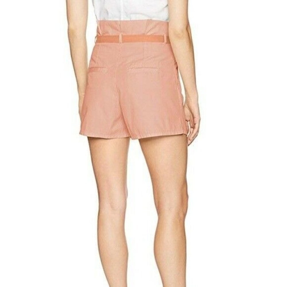 GUESS Women's Orange Sierra Cotton Paper Bag Shorts Peach Size 6 - Picture 5 of 11